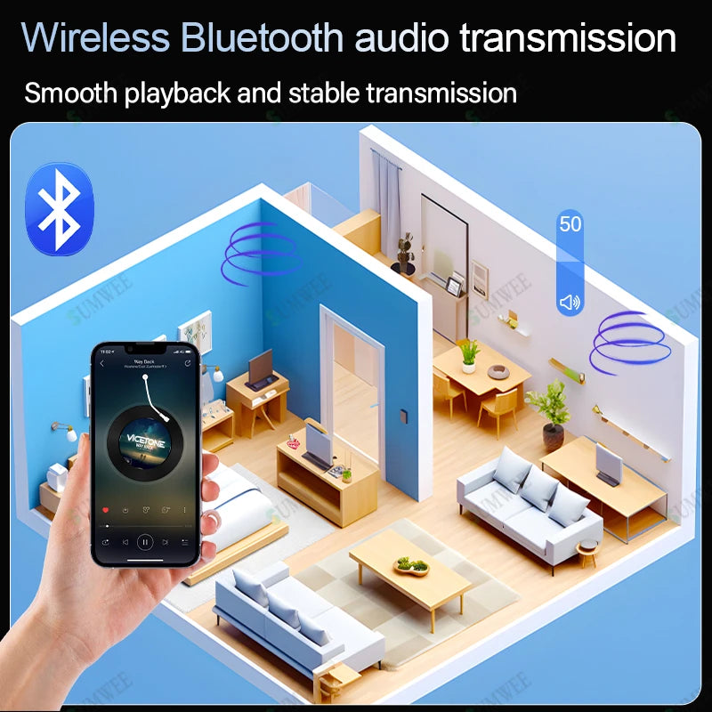 Home Power Amplifiers 2.0 Channel Bluetooths Audio Surround Sound USB Mini HIFI Digital Amplifier Stereo ceiling speakers system