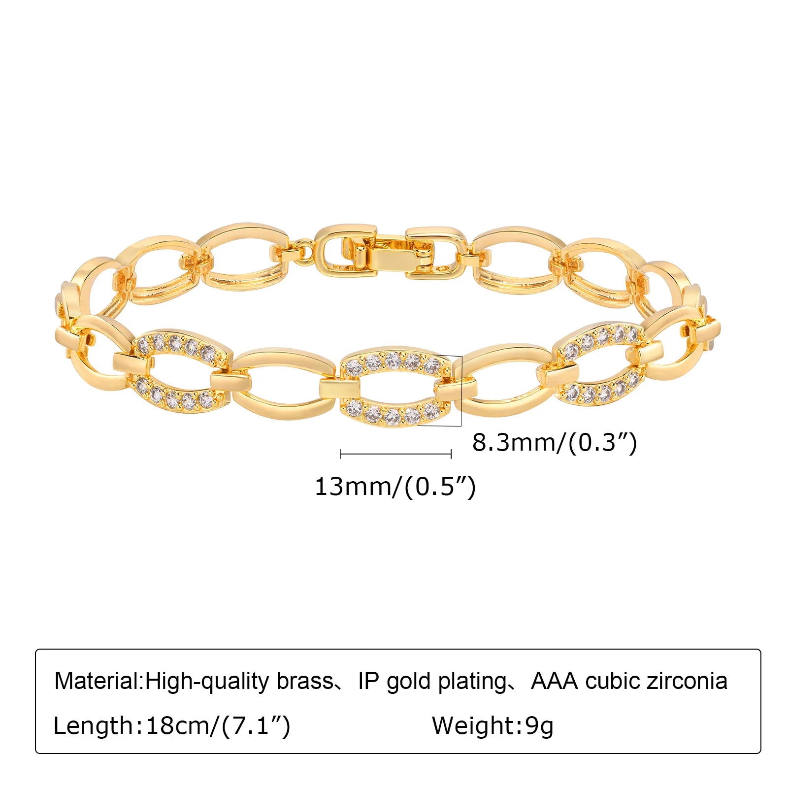 Women Stainless Steel Chain Bracelet,18K Gold Plated Twist Paperclip Adjustable Link Bracelet,Chunky Stackable Layered Jewelry
