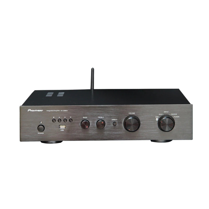 2x250W Pre Amplifier High Power Amp 4.0 Bluetooth Sound Amplifiers 80dB Preamp Support 4-8Ω Speakers For Home Theater DJ Stage