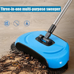 Stainless Steel Hand Push Sweeping Machine, Push Type, Magic Broom, Dustpan Handle, Household Cleaning Package, Sweepe Mop