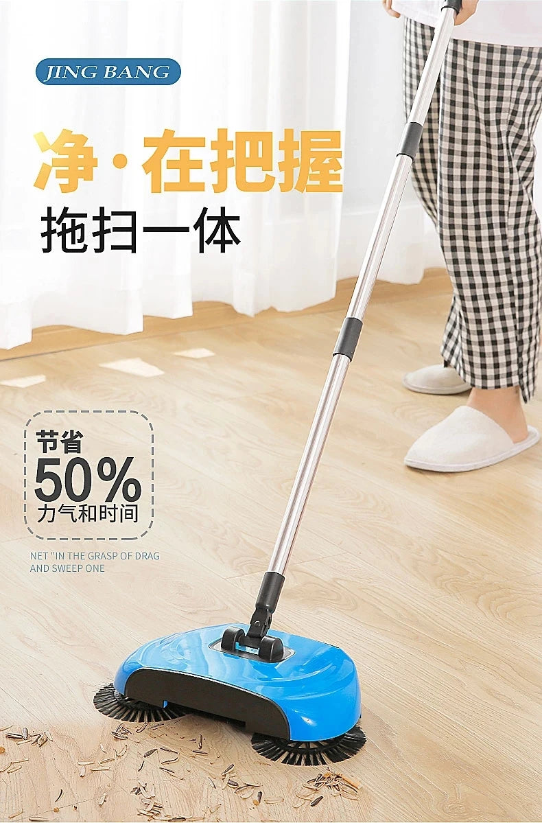 Stainless Steel Hand Push Sweeping Machine, Push Type, Magic Broom, Dustpan Handle, Household Cleaning Package, Sweepe Mop