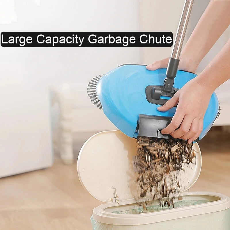 Stainless Steel Hand Push Sweeping Machine, Push Type, Magic Broom, Dustpan Handle, Household Cleaning Package, Sweepe Mop