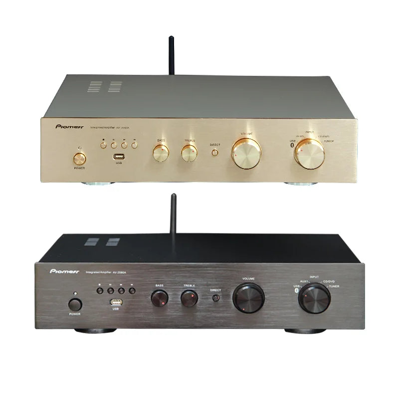 2x250W Pre Amplifier High Power Amp 4.0 Bluetooth Sound Amplifiers 80dB Preamp Support 4-8Ω Speakers For Home Theater DJ Stage