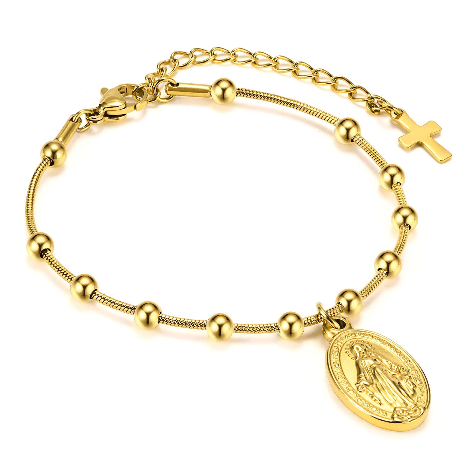 Women Stainless Steel Chain Bracelet,18K Gold Plated Twist Paperclip Adjustable Link Bracelet,Chunky Stackable Layered Jewelry